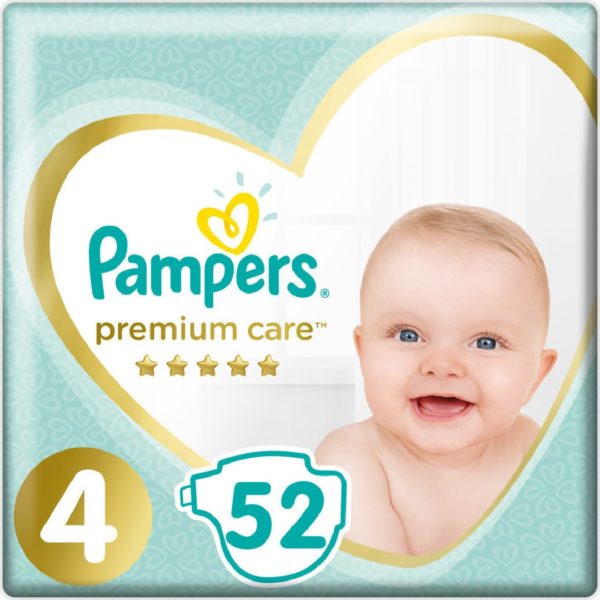 Μαμά - Παιδί Pampers – Jumbo Premium Care Value Pack No 4 (9-14kg) Βρεφικές Πάνες 52τμχ