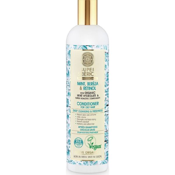Conditioner-woman Natura Siberica – Super Siberica, Mint, Bereza and Retinol, Conditioner Deep Cleansing and Freshness for Oily Hair, 400 ml Natura Siberica - Super Siberica