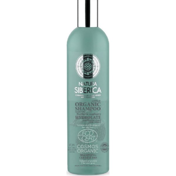 Shampoo Natura Siberica – Organic Shampoo with Nothern Raspberry for Volume and Freshness for Oily Hair  400ml Shampoo
