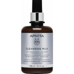 Face Care Apivita – 3 in 1 Cleansing Milk for Face and Eyes with Chamomile and Honey 300 ml