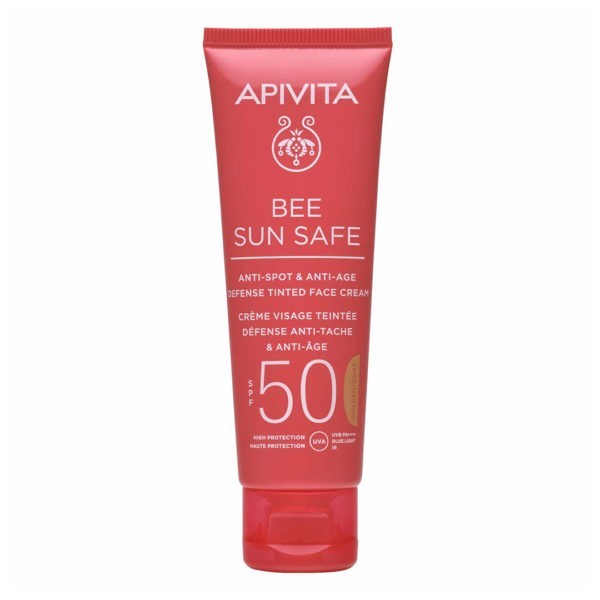 4Εποχές Apivita – Bee Sun Safe Anti-spot & Anti-age Tinted Golden SPF50 Aντηλιακή με Χρώμα 50ml APIVITA - Bee Sun Safe