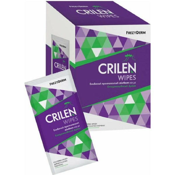 4Εποχές Frezyderm – Crilen Wipes Εντομοαπωθητικά Μαντηλάκια 20×16 20 τεμάχια FREZYDERM Crilen