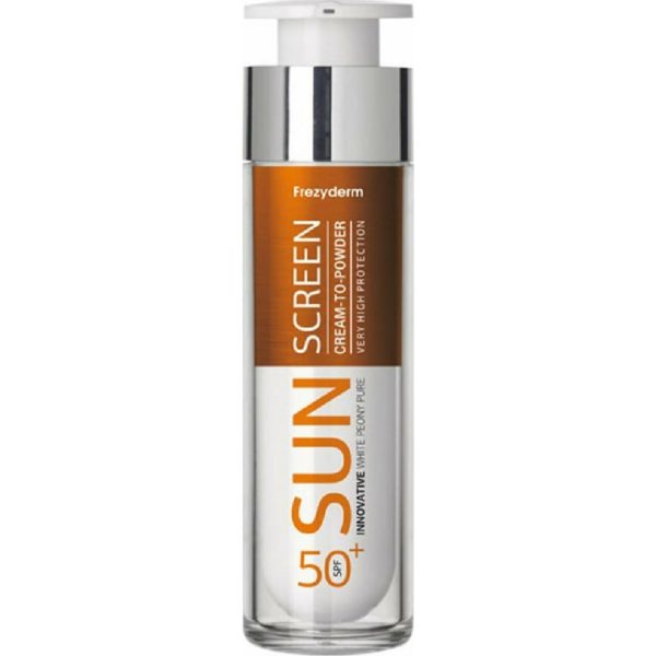 4Εποχές Frezyderm – Sun Screen Cream to Powder SPF50+ Αντηλιακό Προσώπου με Αίσθηση Πούδρας 50ml FREZYDERM Sun Screen to Powder