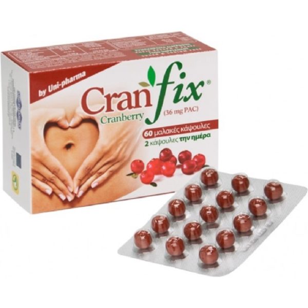 Αντιμετώπιση Uni-Pharma – Cranfix Cranberry Συμπλήρωμα διατροφής για την λειτουργία του ουροποιητικού συστήματος 60 κάψουλες