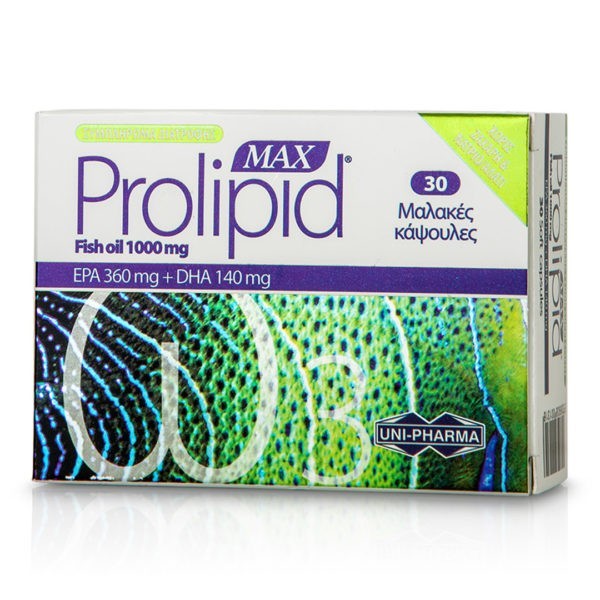 Treatment-Health Uni-Pharma – Prolipid Max Fish Oil 1000mg 30 softcaps