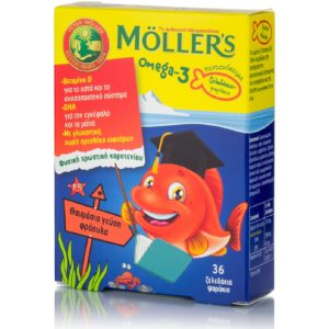 Βιταμίνες Moller’s – Omega 3 για Παιδιά με γεύση φράουλα 36 ζελεδάκια