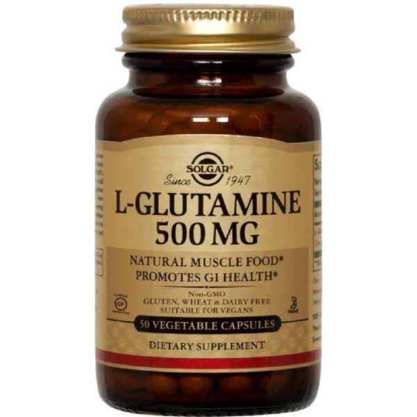Ανοσοποιητικό Solgar – L-glutamine 500mg Υγεία Εντέρου Ανοσοποιητικού Συστήματος 50V caps