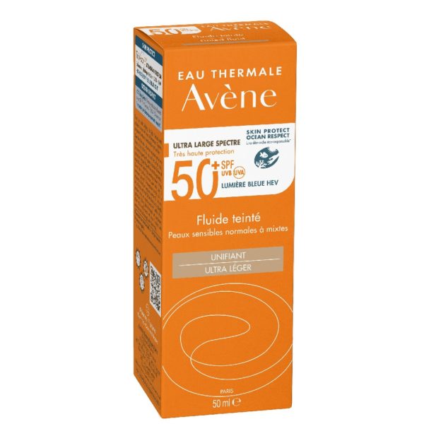 Άνοιξη Avene – Fluide Tinted SPF50+ Λεπτόρρευστο Αντιηλιακό Προσώπου με Χρώμα για το Κανονικό & Μικτό Δέρμα 50ml SunScreen