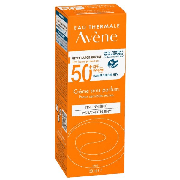 Άνοιξη Avene – Cream Solaire Sans Parfum SPF50+ Αντηλιακή Κρέμα Προσώπου Χωρίς Άρωμα για το Ξηρό Ευαίσθητο Δέρμα 50ml SunScreen