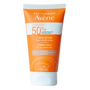 Άνοιξη Avene – Αντηλιακή Κρέμα Προσώπου για Ξηρό & Ευαίσθητο Δέρμα Με Χρώμα SPF 50+ HEV Eau Thermale Cream Tinted 50ml SunScreen