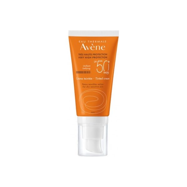 Άνοιξη Avene – Αντηλιακή Κρέμα Προσώπου για Ξηρό & Ευαίσθητο Δέρμα Με Χρώμα SPF 50+ HEV Eau Thermale Cream Tinted 50ml SunScreen