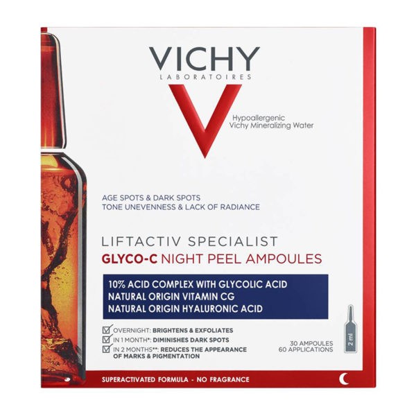 Περιποίηση Προσώπου Vichy – Liftactiv Specialist Glyco-C Night Peel Ampoules, Δράση κατά των Κηλίδων και Σημαδιών Γήρανσης 30x2ml Vichy - Neovadiol - Liftactiv - Mineral 89