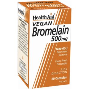 Αντιμετώπιση Health Aid – Bromelain 500mg Συμπλήρωμα Διατροφής για τον Μεταβολισμό & την Πέψη 30caps