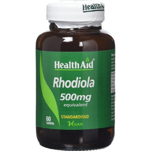Άγχος - Στρες - Χαλάρωση Health Aid – Rhodiola Ροντιόλα 500mg Rhodiola rosea Φυσικός Ρυθμιστής της Καλής Διάθεσης 60tabs