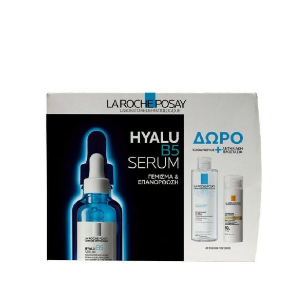 Περιποίηση Προσώπου La Roche Posay – Promo Hyalu B5 Serum Αντιρυτιδικό και Επανορθωτικό Συμπύκνωμα 30ml & Effaclar Micellar Water Ultra & Anthelios Age Correct SPF50 effaclar promo
