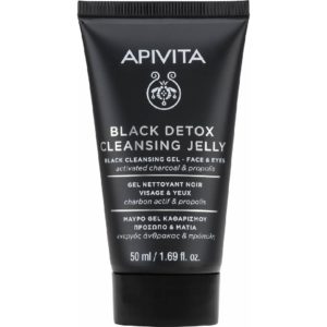 Περιποίηση Προσώπου Apivita – Mini Μαύρο Τζέλ Καθαρισμού για Πρόσωπο και Μάτια με Ενεργό ʼνθρακα και Πρόπολη 50ml