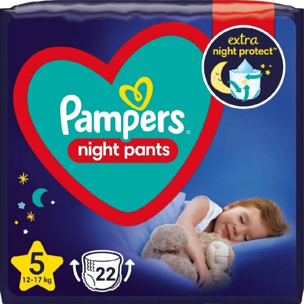 Βρεφική Φροντίδα Pampers – Night Pants Νο5 12-17kg 22τεμ