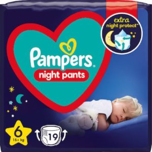 Μαμά - Παιδί Pampers – Pampers Night Pants Μέγεθος Νο6 15+kg 19 Πάνες – Βρακάκια