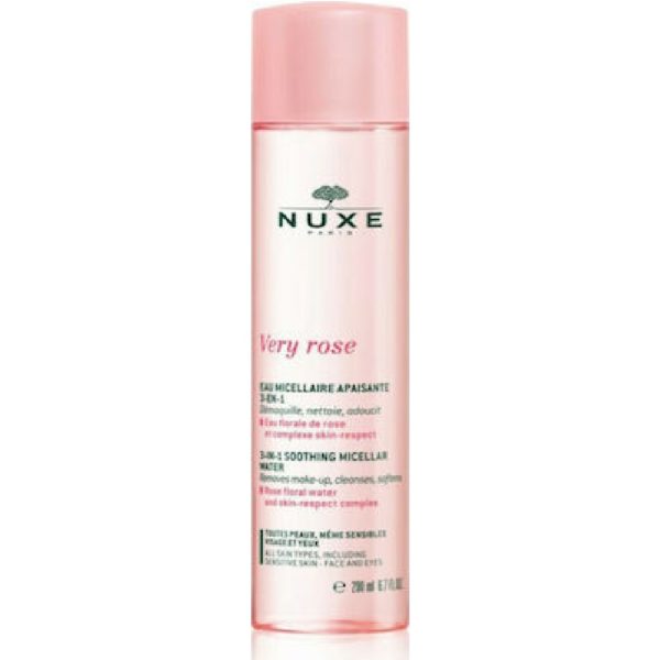 Περιποίηση Προσώπου Nuxe – Very Rose 3-in-1 Soothing Micellar Water Μικυλλιακό Νερό Καθαρισμού για Πρόσωπο & Μάτια 200ml