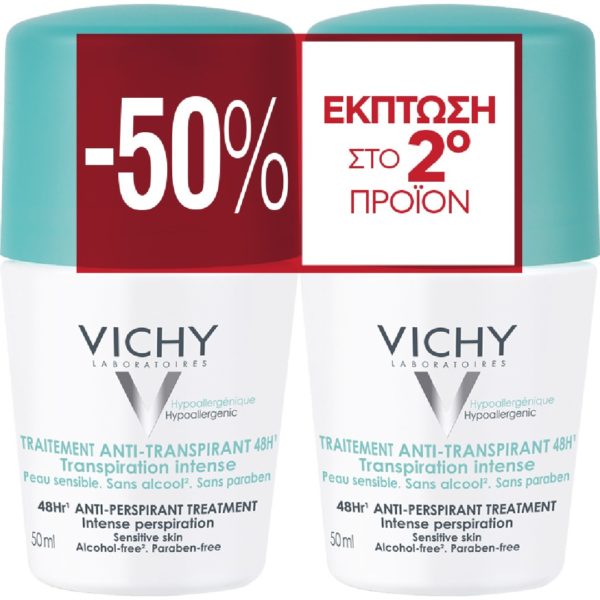 Body Care Vichy – Roll-On Deodorant 48h Protection 2x50ml