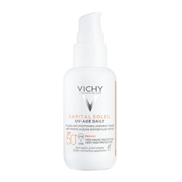 Άνοιξη Vichy – Capital Soleil UV-Age Daily Tinted Light SPF50+ Αντηλιακό Προσώπου κατά της Φωτογήρανσης με χρώμα 40ml Vichy - La Roche Posay - Cerave