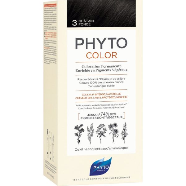 Βαφές Μαλλιών Phyto – Phytocolor 3.0 Καστανό Σκούρο 50ml phyto