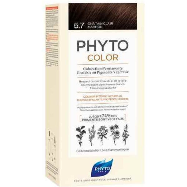 Βαφές Μαλλιών Phyto – Phytocolor 5.7 Καστανό Ανοιχτό Μαρόν 50ml phyto