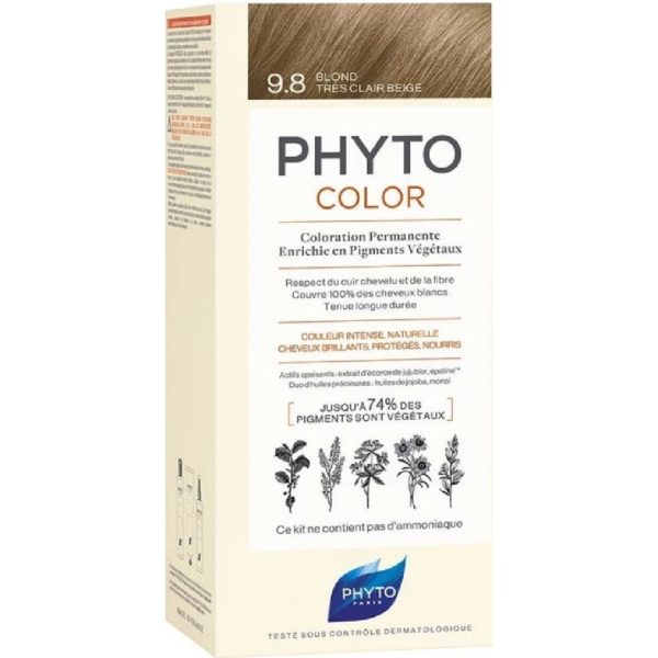 Γυναίκα Phyto – Phytocolor 9.8 Ξανθό Πολύ Ανοιχτό Μπεζ 1τμχ phyto