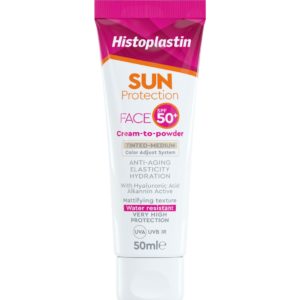 Άνοιξη Heremco – Histoplastin Sun Protection Tinted Face Cream to Powder Medium-Αντηλιακή Κρέμα Προσώπου SPF50 με Χρώμα, 50ml SunScreen