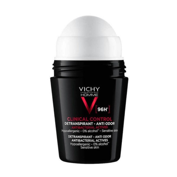 Deodorants-man Vichy – Homme Clinical Control 96H Antitranspirant Anti Odor Roll-On 50ml Vichy - La Roche Posay - Cerave
