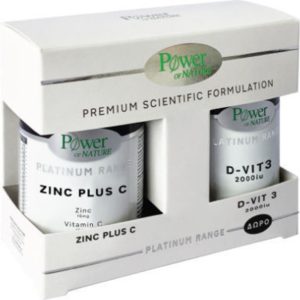 Γυναίκα Power Health – Power Of Nature Premium Scientific Formulation 16mg 2000 Platinum Range Zinc Plus C 30 ταμπλέτες & D-vit 3 2000iu 20 ταμπλέτες