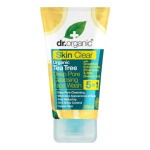 Cleansing - Make up Remover Dr.Organic – Skin Clear Organic Tea Tree Deep Pore Cleansing Face Wash 125ml