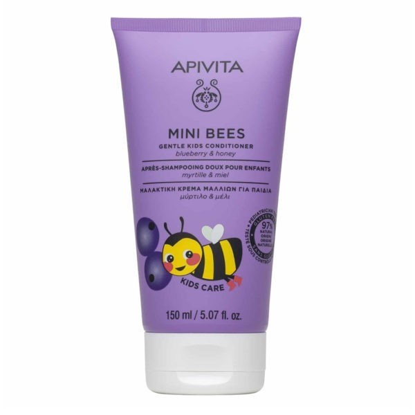 Παιδική Φροντίδα Apivita – Mini Bees Μαλακτική Κρέμα Μαλλιών για Παιδιά με Μύρτιλο & Μέλι 150ml