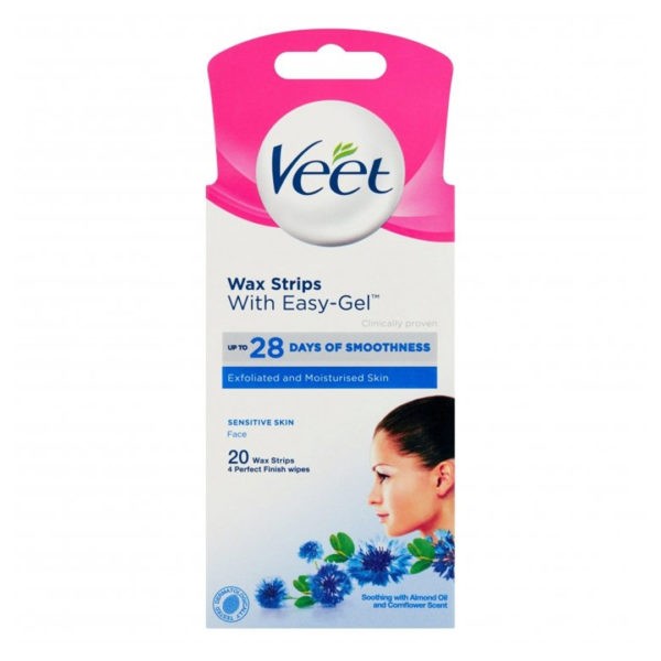 Face Care Veet – Easy Gel Wax Strips Face for Sensitive Skin 20pcs