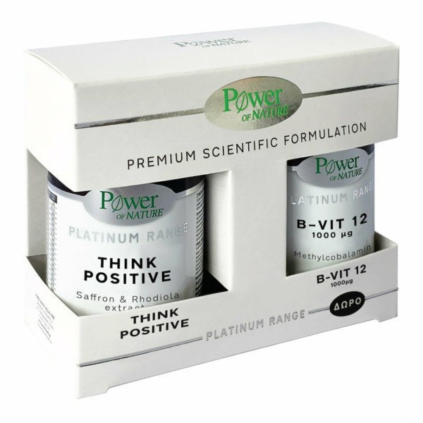 Nutrition PowerHealth – Platinum Range Think Positive 30caps & B-Vit 12 1000μg 20tabs