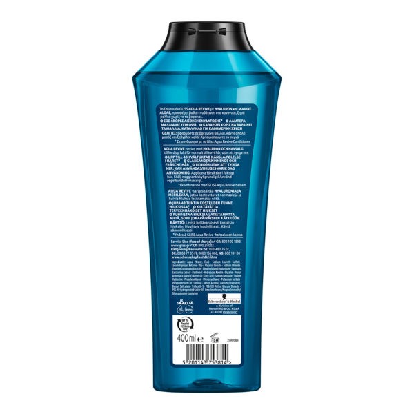 Shampoo Schwarzkopf – Gliss Aqua Revive Moisturizing Shampoo For Normal & Dry Hair 400ml