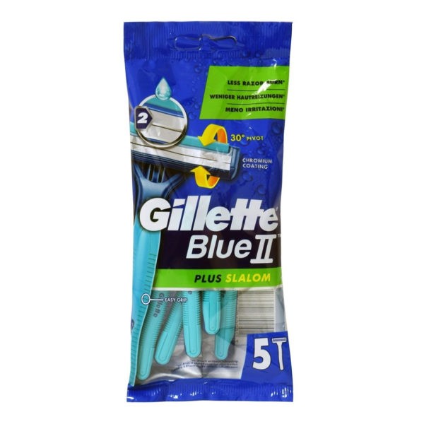 Περιποίηση Προσώπου-Άνδρας Gillette – Blue II Slalom Plus Ξυραφάκια μιας Χρήσης 5τμχ