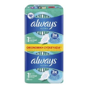 Sanitary Narkins - Tampons Always – Ultra Normal Pads with Wings Size 1 20pcs