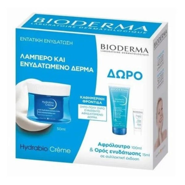 Face Care Bioderma – Hydrabio Rich Moisturizing Creme 50ml & Atoderm Shower Gel 100ml & Hydrabio Moisturizing Serum 15ml