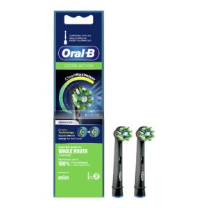 Οδοντόβουρτσες-Ph Oral-B – Cross Action CleanMaximiser Black Edition Ανταλλακτικές Κεφαλές για Ηλεκτρική Οδοντόβουρτσα 2τμχ