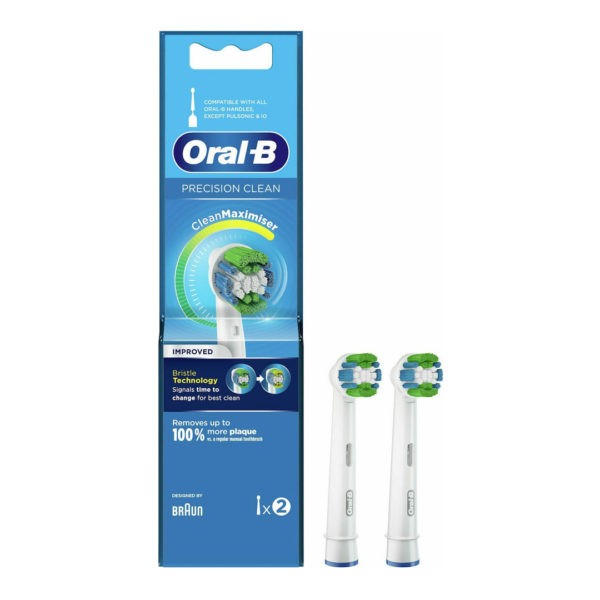 Health Oral-B Precision Clean CleanMaximiser Replacement Toothbrush Heads 2pcs
