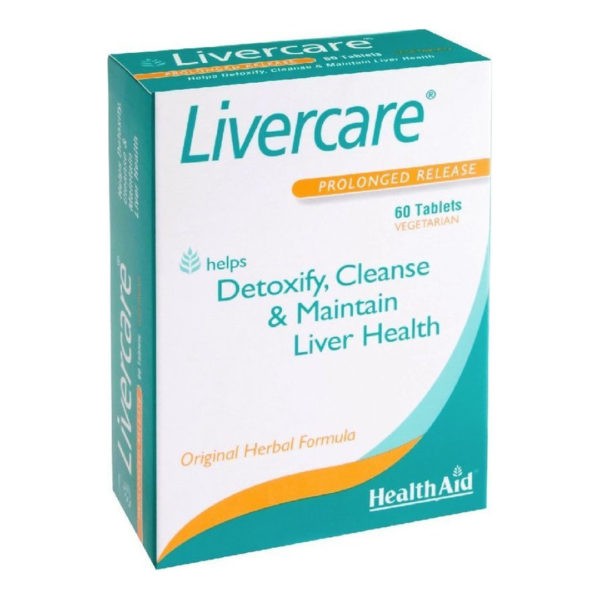 Βότανα Health Aid – Livercare Φυτικό Αποτοξινωτικό και Καθαριστικό Ήπατος 60 ταμπ.