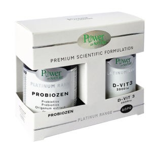 Nutrition Power Health – Power Of Nature Premium Scientific Formulation Platinum Range Probiozen 15tabs & Gift Vitamin D3 2000IU 20tabs