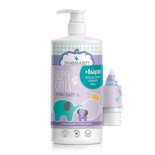 Shampoo - Shower Gels Baby Pharmasept – Set Baby Care Mild Bath 1lt & Extra Calm Cream 40ml