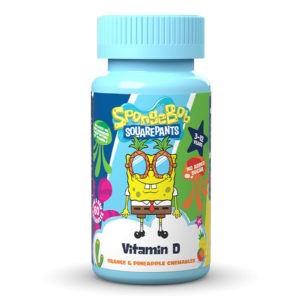 Παιδικές Βιταμίνες Health Fuel – Sponge Bob Βιταμίνη D Πορτοκάλι – Ανανάς 3-12ετών 60 Μασώμενα δισκία