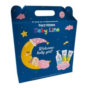 Σαμπουάν - Αφρόλουτρα Βρεφικά Frezyderm – Babyline Welcome Baby Girl Set Baby Shampoo 300ml & Baby Cream 2x175ml & Δώρο Μαξιλαράκι