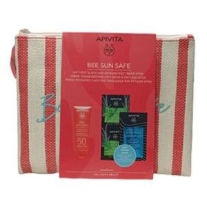 Spring Apivita – Bee Sun Safe Anti-Spot & Anti-Age SPF50 50ml& Express Face Mask Aloe & Hair Mask Hyaluronic Acid