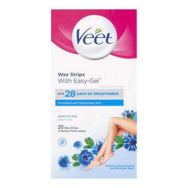 Body Care Veet – Easy Gel Wax Strips Legs & Body for Sensitive Skin 20pcs