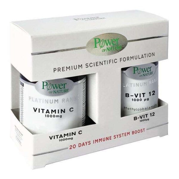 Health Immune System Power Health – Platinum Range Vitamin C 20 tabs & B-Vit 12 1000μg 20 tabs