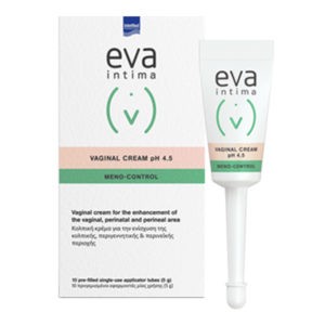 Καθαρισμός Intermed – Eva Intima Meno-Control Vaginal pH4.5 Κολπική Κρέμα 10 x 5gr